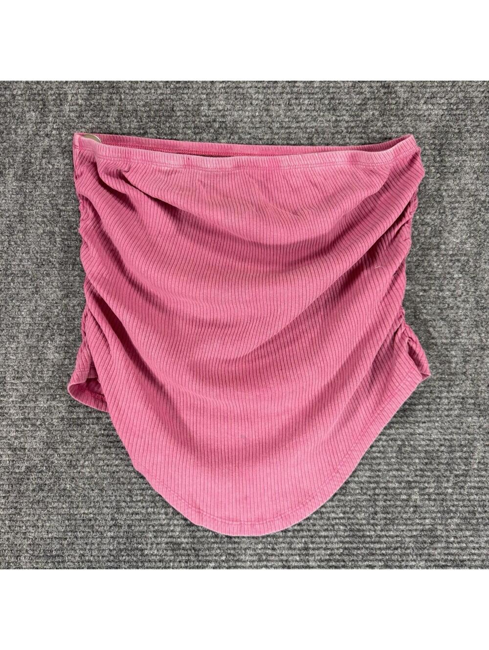 SHEIN Curve Strapless Tube Top Ribbed Pink Bubblegum Size 0XL